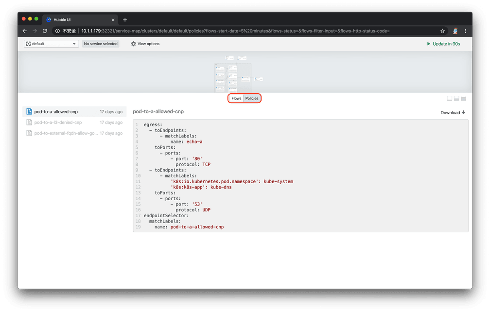 hubble ui policy 000